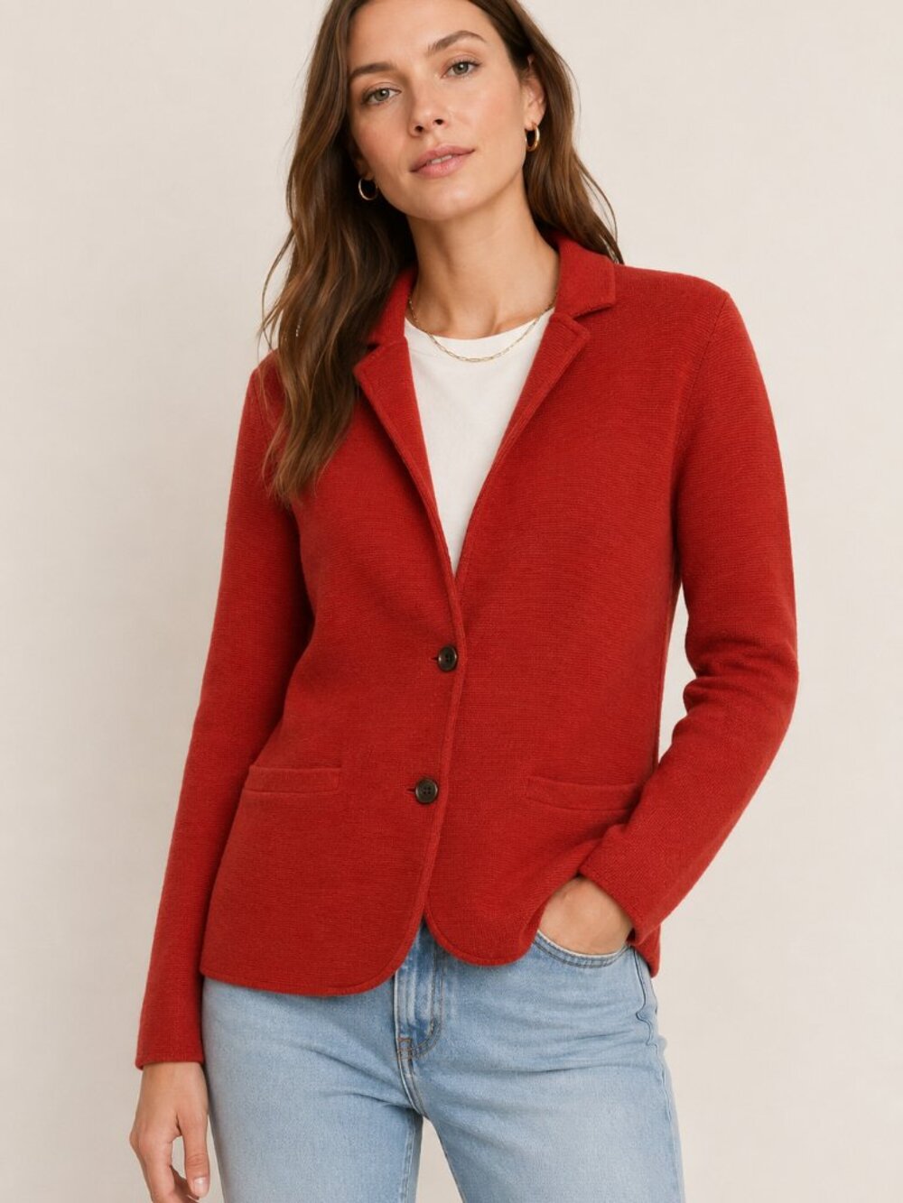J.Crew Schoolboy Rust Sweater Blazer size XS